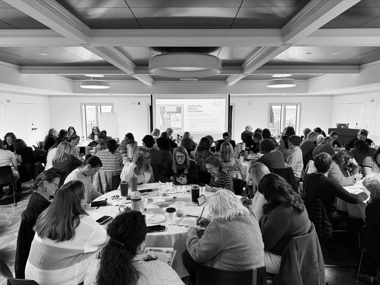 Participants working together during an interactive Braverick learning experience